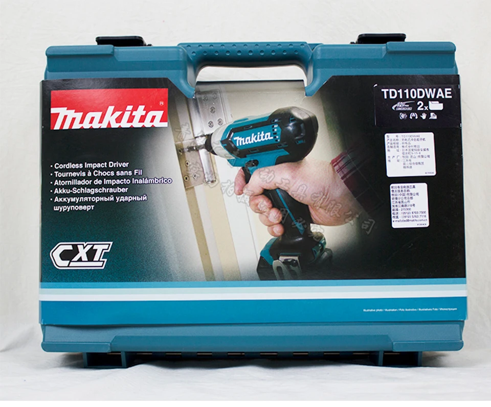 Новая японская аккумуляторная отвертка Makita TD110DWAE, Электрическая отвертка, 12 В, двойная литиевая батарея 110N. m, 3500ipm, 2600 об/мин