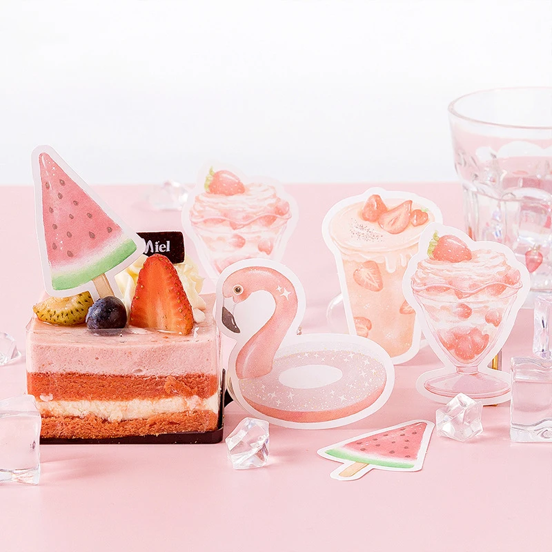 Kawaii симпатичная клубника кошка Фламинго блокнот для записей карманная книга