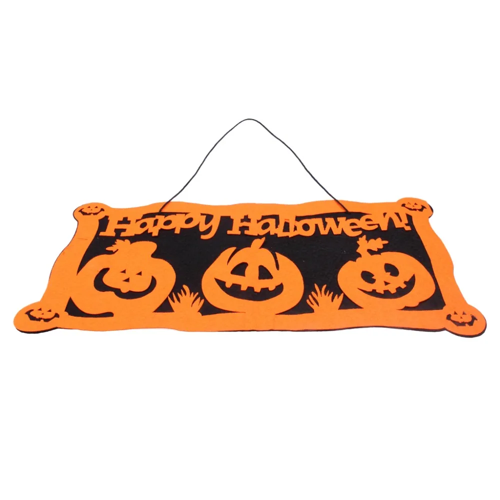 Jack-o-lanterns Pumpkin Witch Banner Felt Streamer  Halloween Decoration For Front Door-0004