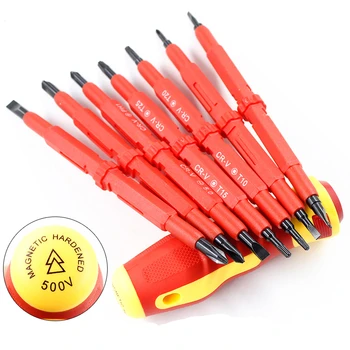 

8 In 1 Multi-purpose Electrician Tools Insulated Screwdriver Set Electric Screwdriver Repair Hand Tools Kit Set Insulation 500V
