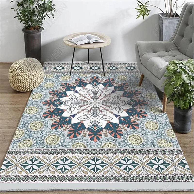 

2000mm x 3000mm Rectangular Rugs Morocco Carpets Living Room India Persian Rug Sofa Coffee Table Mat Bedroom Yoga Study Mat