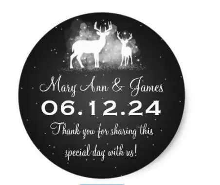 1 5inch font b Wedding b font font b Favor b font Tag Winter Deer Sparkle