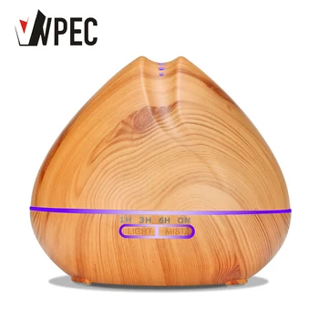 

VVPEC Aroma Essential Oil Diffuser Ultrasonic Air Humidifier usb mini with Wood Grain 7 Color Changing LED Light for Office Home