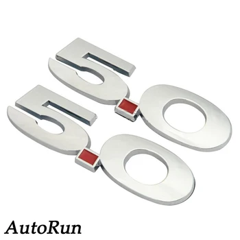 

2x Chrome White 3D 5.0 Fender Emblem Badge Fade-proof For Ford Mustang GT SALE