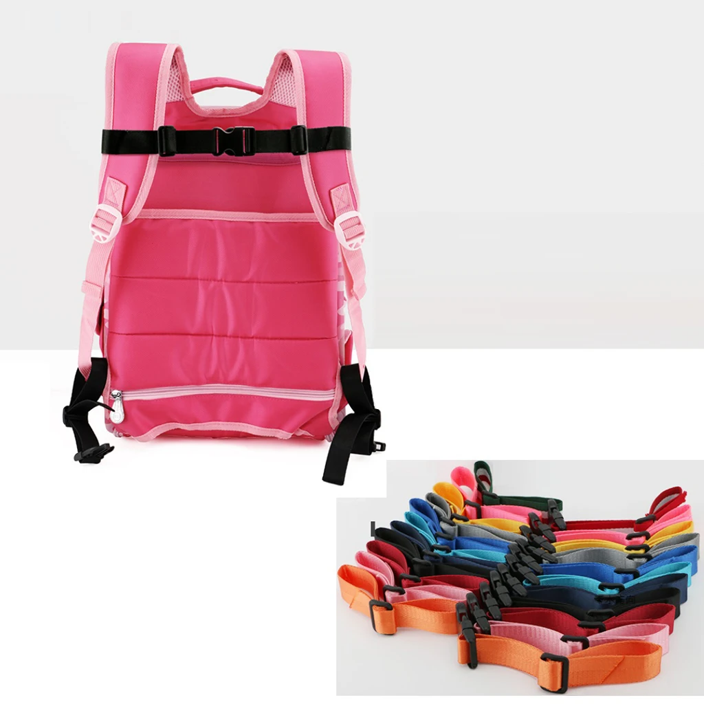 2 Pcs Universal Nylon Backpack Webbing Chest Harness Belts Waist Strap Buckle Gear Clips for Camping Hiking Climbing Accessory