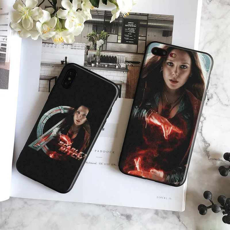 

Scarlet witch Superhero Soft Silicone Phone Case Cover Shell For Apple iPhone 5 Se 5s 6 6s Plus 7 8 7Plus 8Plus X