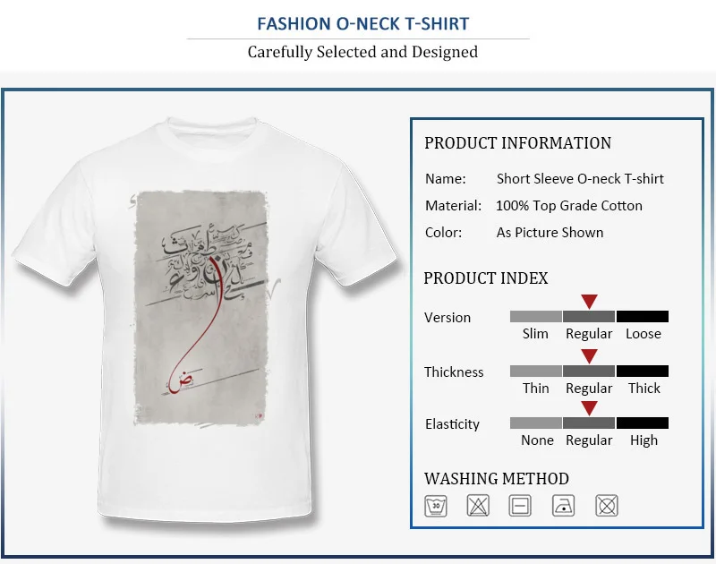 T-shirts Family Short Sleeve New Arrival O-Neck Cotton Fabric Tops Shirt Street Summer Autumn Arabic Letters Tee Shirts for Boys Arabic Letters