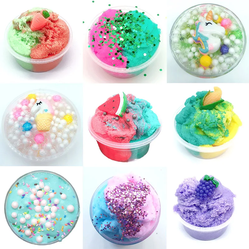 

kawaii fruit beautiful slime fluffy puty clay slime toys supplies slijm speelgoed cloud slime accessories plasticine kids gift