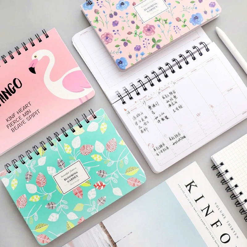 

2018 Japan And Korea Kawaii Cat Cute Creative Flamingo Daily Weekly School Planner Agenda Journal Dairy Notebook Drop Shipping