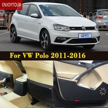 Автомобильные накладки на переднюю и заднюю дверь, Противоскользящий коврик для автомобиля, аксессуары для VW Volkswagen Polo Mk5 2011 2012 2013