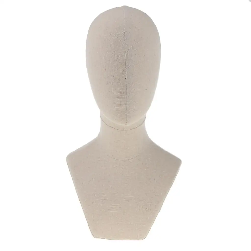 21' Canvas Block Head For Wigs Making Manikin/Mannequin Jewelry Display Head