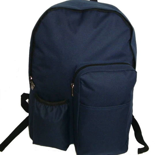 DDI 1184590 17 Backpack w/water bottler holder, 17x12.5x5.5 Navy. Case of 30 (1)