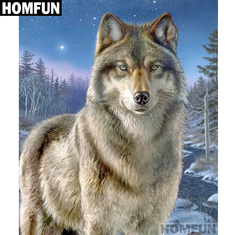 5D DIY Diamond Painting Animal wolf Embroidery Cross Stitch diamond painting,diamond art painting kit,diamond painting set