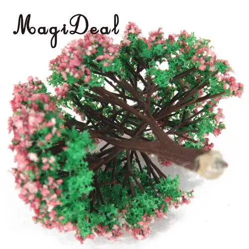 4Pcs Railroad Railway Street Road Park Garden Scenery Scene Landscape Sand Table Layout Model Trees 1.6- 3.94 Inch