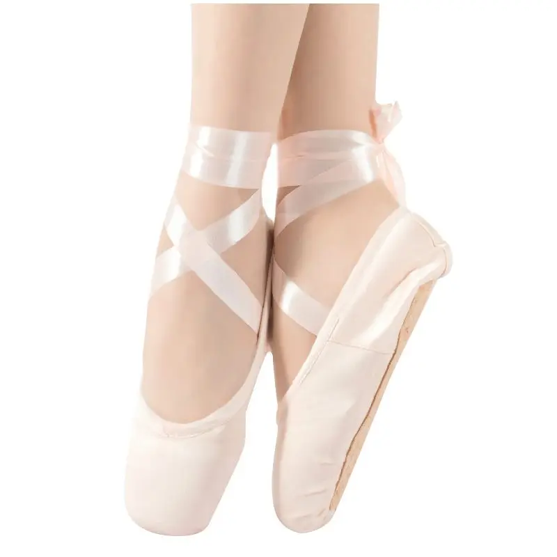 

1 pair Child Ballet Pointe Dance Shoes Professional Ballet Dance Shoes with Ribbons Shoes