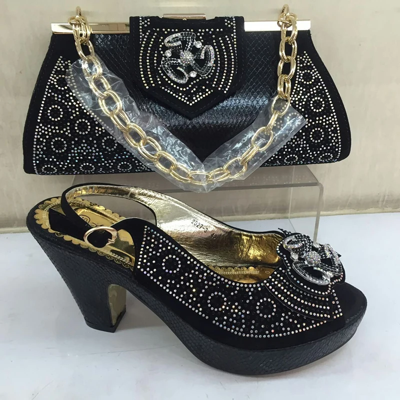 Damen Schwarzes Verziert Set Afrikanischen Schuh Royal Italienischen gold Tasche Und rot Strass Nigerianischen Blauen blau Party fuchsia Mit Für grau silber Hochzeit Schuhe qwaIX4xISP