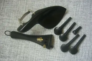

2 sets violin fittings 4/4 ebony wood