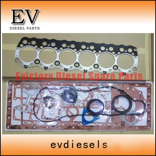 สำหรับ MITSUBISHI forklift เครื่องยนต์ S6S S6SDT เครื่องยนต์เต็มรูปแบบ overhaul ปะเก็น + กระบอกปะเก็นหัว