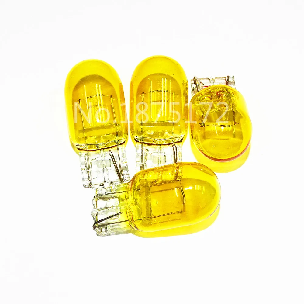 

4Pcs 7440 W21W 582 T20 1881 12V 21W Xenon HID 3000K Yellow Wedges Car Bulb External Lights Halogen Lamp Lights Automotive