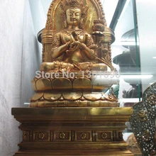 Xd 00954 2" Тибет Буддизм Фейн Бронзовый чистый 24 К Золото Майтрейя Бодхисаттва статуя Будды