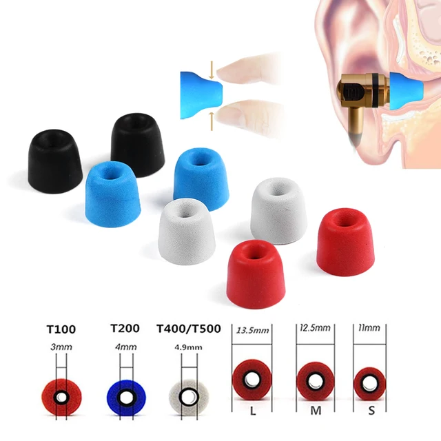 3 Pair/Set Universal Memory Foam Earbuds T100 Ear tips for In Ear Earphone Noise Isolating Super