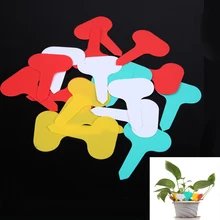 100 шт садовые ярлыки для растений Т-образные пластиковые бирки Маркеры детские горшки садовые бирки украшения поднос для рассады маркеры инструменты