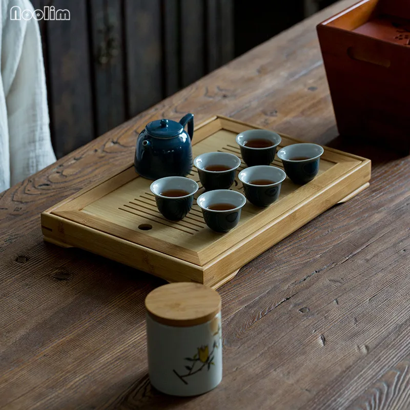 Креативный бамбуковый чайный поднос для отвод воды, чайный набор кунг-фу, стол для комнаты, китайская чашка для чая, инструменты для церемонии, чайный сервиз