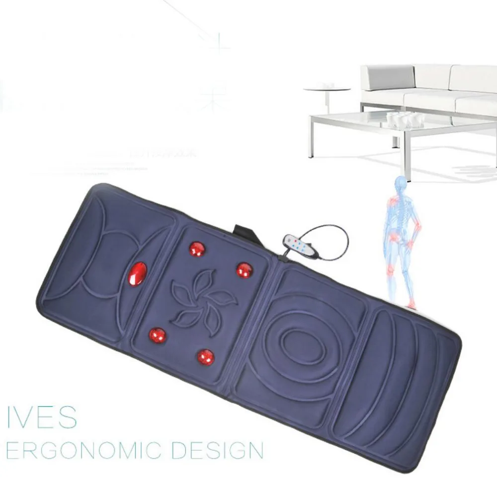 Электрический вибратор с подогревом массажный матрас для спины и шеи, массажер для тела, коврик для дома, расслабляющая кровать, облегчающая боль, забота о здоровье