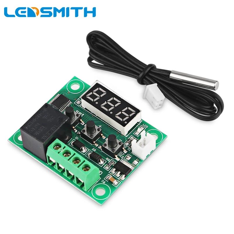 

W1209 LED Digital Thermostat Temperature Controller Thermometer Control Switch Module DC 12V NTC Sensor Relay Weather Station