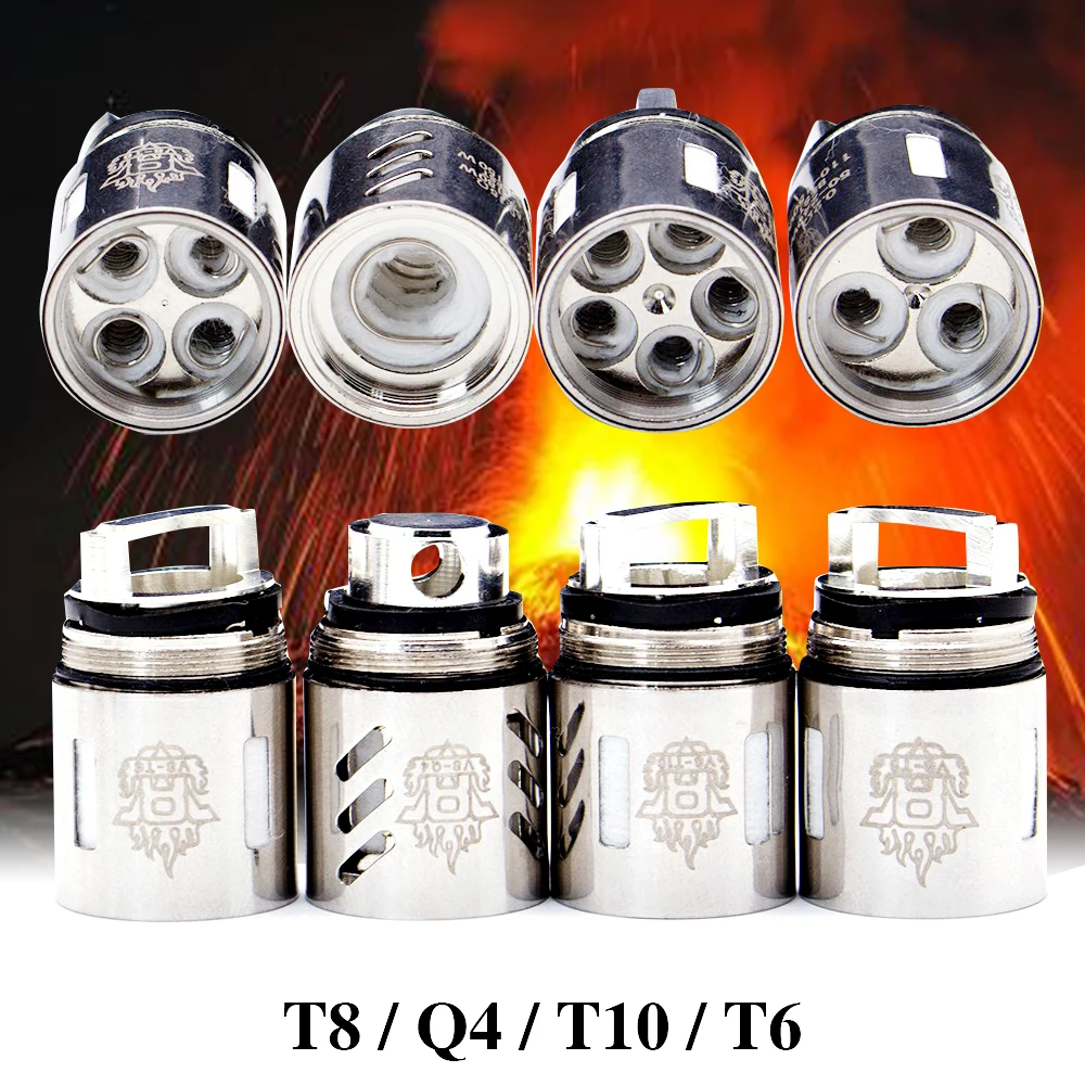 

Original VapeSoon replacement TFV8 Coil Head V8-T10 V8-T6 V8-Q4 V8-T8 V8 RBA Coils For TFV8 Cloud Beast Atomizer Tank /one piece