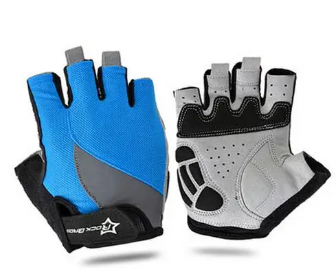 RockBros, велосипедные Нескользящие дышащие велосипедные перчатки для мужчин и женщин, летние велосипедные короткие перчатки, велосипедные Гелевые перчатки на половину пальцев - Цвет: 2