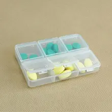 6 Hole Tablet Pill Box Holder Medicine Case Storage Organizer Container For Blindman