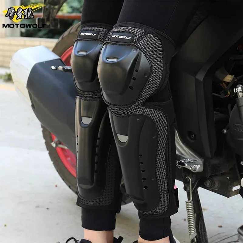 Motowolf Снова! Мотоциклетная защита колена Мотоцикл CE протектор Дорожный мотокросс
