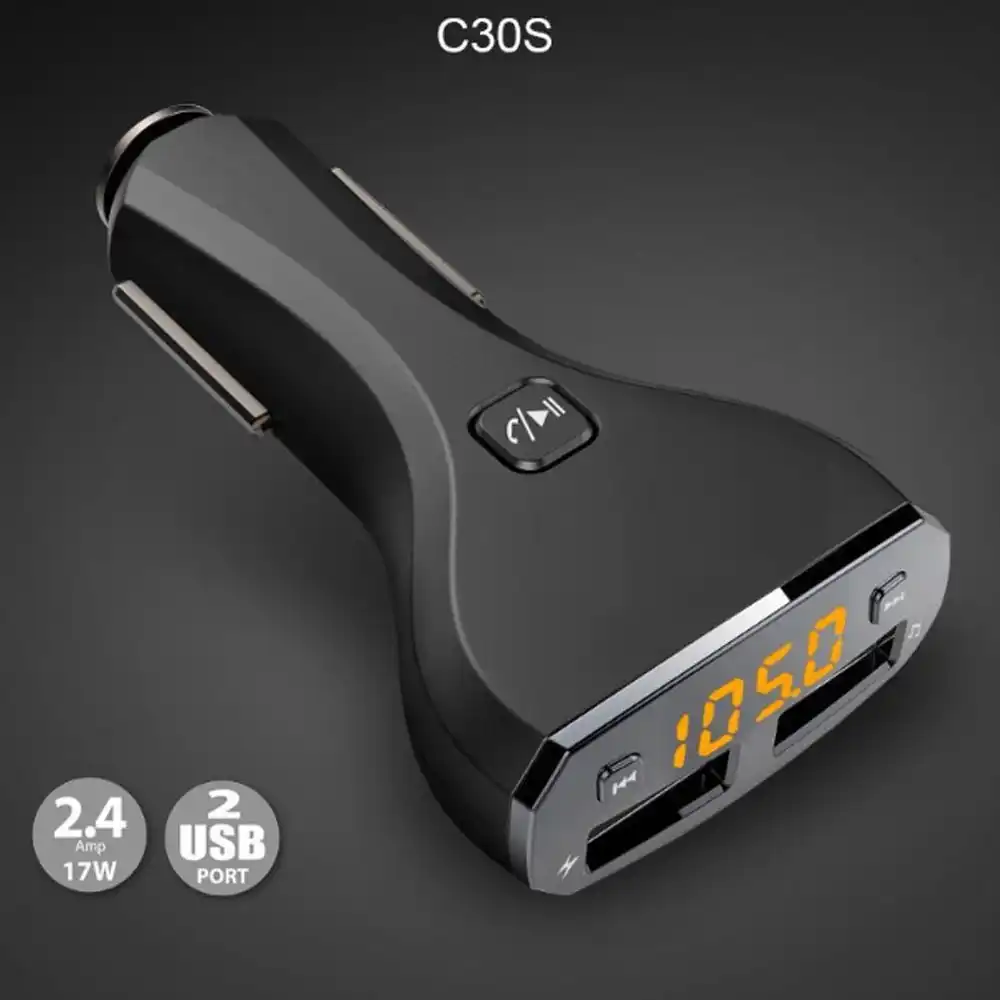 Universal C30s Bluetooth Handsfree Mp3 Music Player Car Charger Bt Car Kits Mini Fm Transmitter dp Dual Usb Car Charger Fm Transmitters Aliexpress