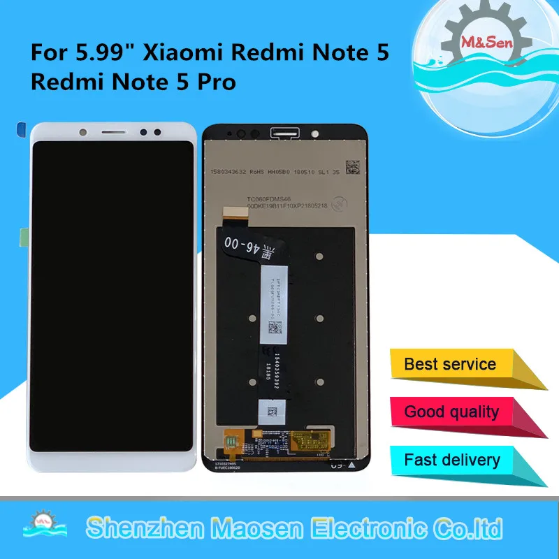 Оригинальный ЖК экран M & Sen для Xiaomi Redmi Note 5 99 дюйма дисплей + дигитайзер сенсорного