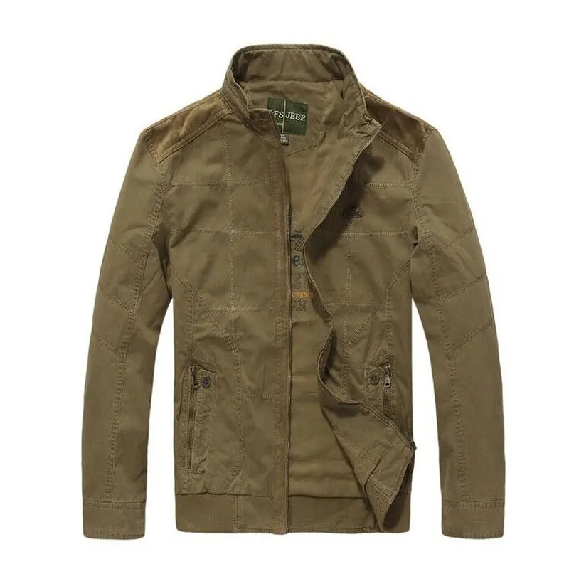 New Autumn Winter Cotton khaki CLOTHES Jacket Military Jacket Men ...