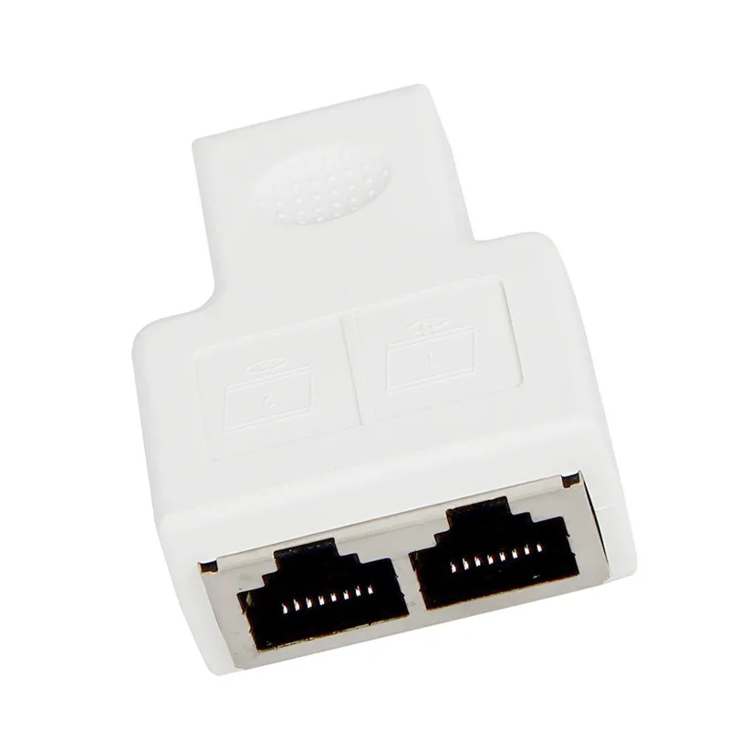 Centechia 2 шт. новинка от 1 до двойных гнездовых портов RJ45 разветвитель разъем CAT6 LAN