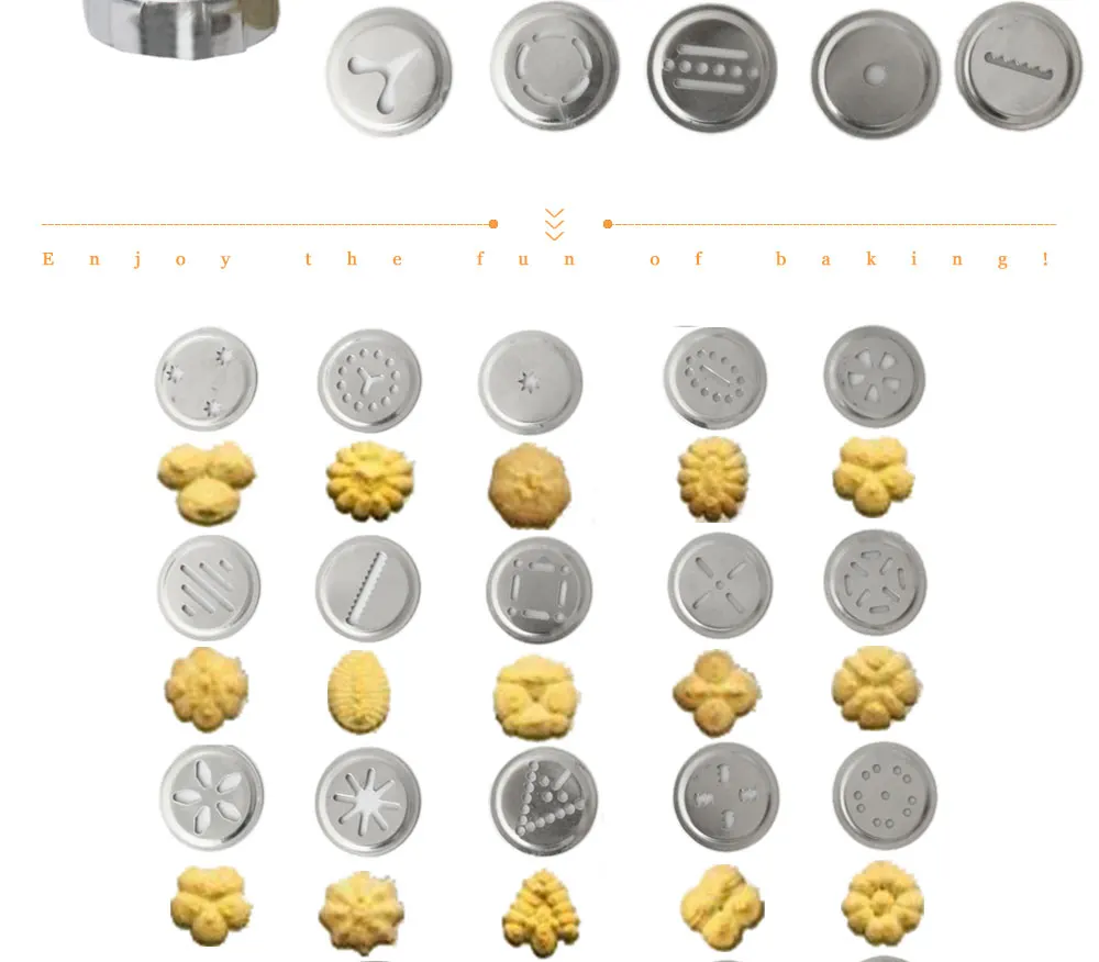 Cookie Tools Manual Biscuit Cookie Press Stamps Set Cake Decorating Tools Maker with 4 Nozzles 20 Die Plates 063  (3)
