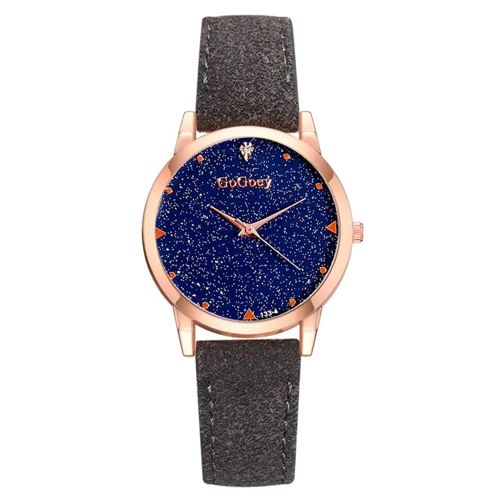 Gogoey роскошные брендовые кожаные часы женские модные кварцевые платья женские наручные часы водонепроницаемые спортивные часы Relogio Feminino - Цвет: Серый