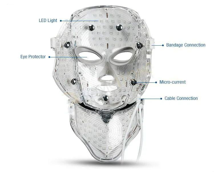IPL light therapy Skin rejuvenation led skin rejuvenation neck mask with 7 colors  (11)