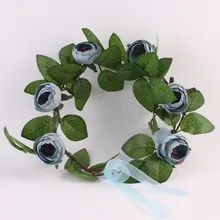 1 шт. богемные невесты Приморский праздничный венок ручной работы цветок Hairband Корона Свадебный венок головной убор невесты coletas para el pelo40