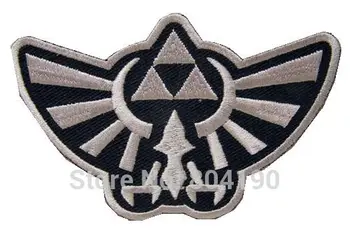 

Legend of Zelda Hyrule's Royal Crest Silver Uniform TV punk rockabilly applique sew on/ iron on patch Wholesale