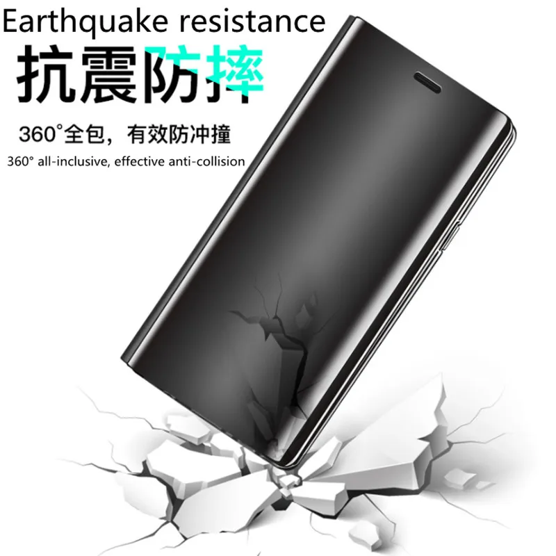Xiaom Mirror Smart View Case Xiaomi Redmi 5 Plus 6A Note7 5 4X 6 Pro Flip Leather Stand Case Xiaomi 9 Max3 F1 Mi 8 Lite Cover
