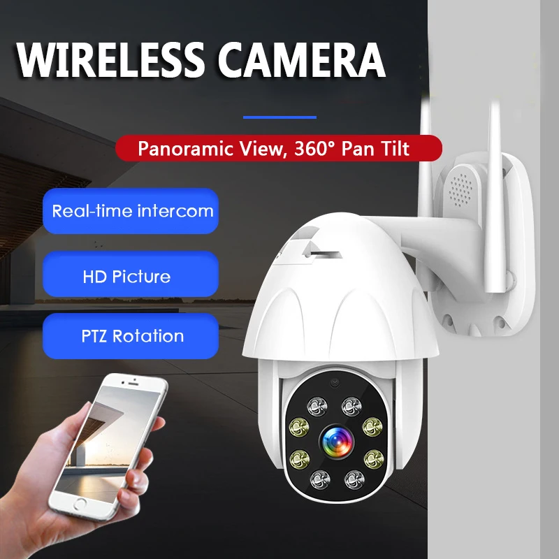 1080P PTZ wi-fi камера 2MP автоматическое отслеживание водонепроницаемый CCTV домашней безопасности ip-камера 4.0X цифровой зум скорость купольная беспроводная IP камера