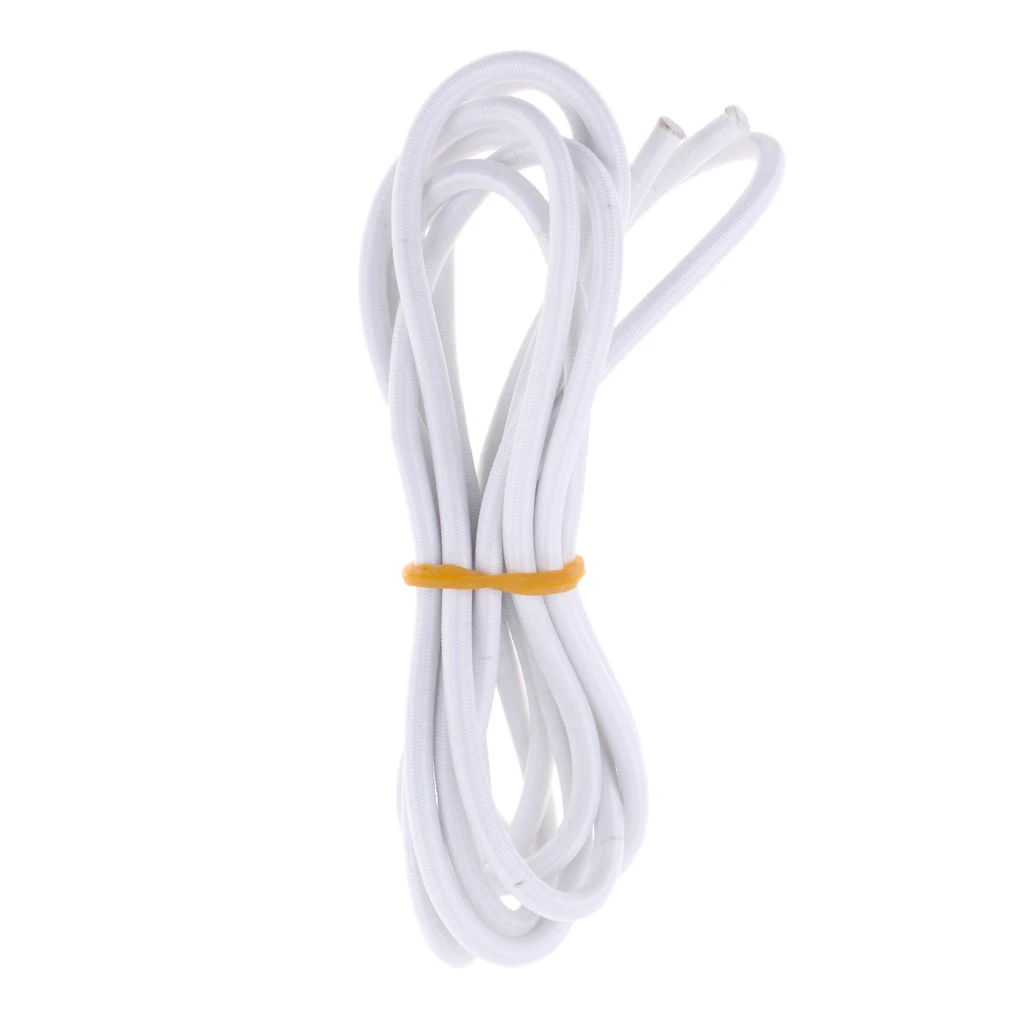 5mm White Heavy Duty Elastic Flexible Round Rubber Bungee Rope Shock Cord Stretch String Tie Down , Repair, Replacement, Outdoor