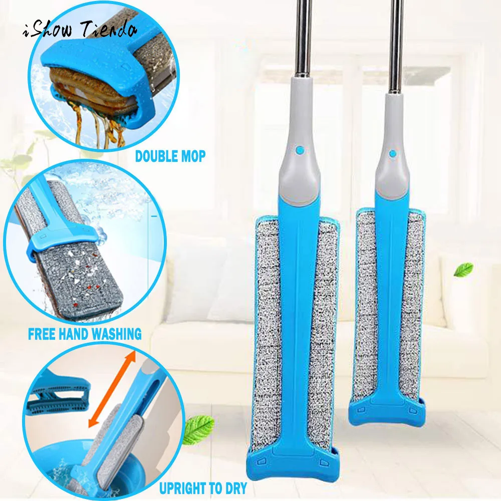 Hot Sale Home Cleaning Tools Useful Double Side Flat Mop Hands Free