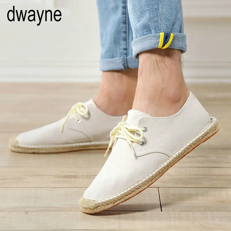 

summer Black White Bule male casual Canvas Hemp Insole Fisherman Light Shoes Ethnic Style men Espadrille Flats Shoes 789