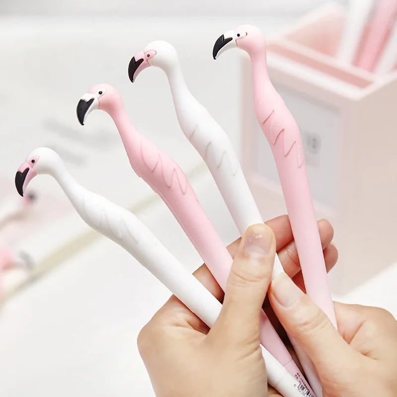 Flamingo-gel-pen-Cartoon-caneta-Kawaii-lapices-canetas-stationary-boligrafo-kalem-stylo-papelaria-cute-pens-papeterie (3)