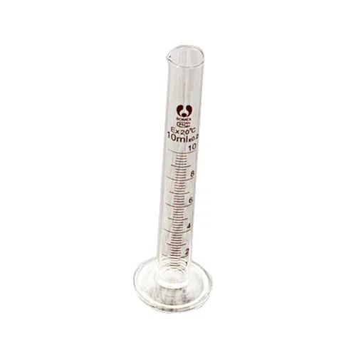 

10ml Graduated Glass Measuring Cylinder Chemistry Laboratory Measure