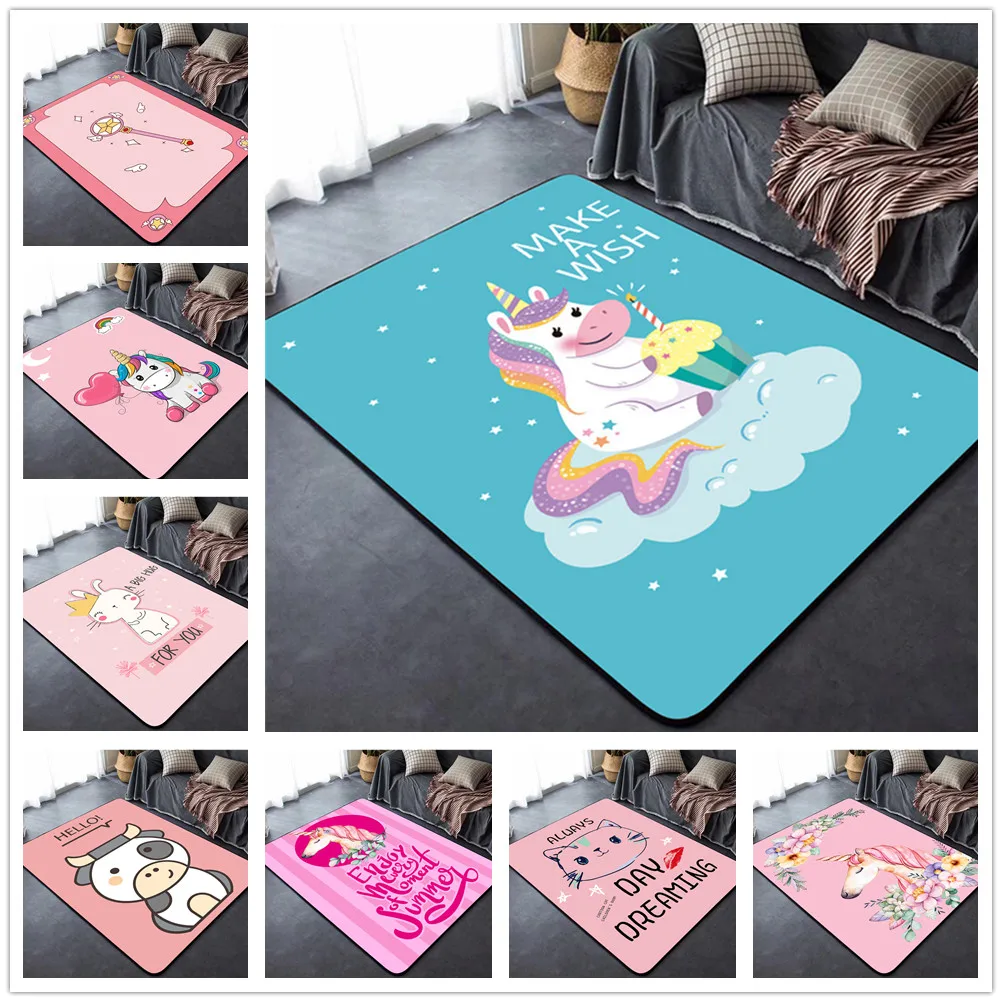 Детский ковер с милыми мультяшными животными, детские игровые коврики, детские ковры для гостиной, спальни, коврики, детский домашний декоративный ковер